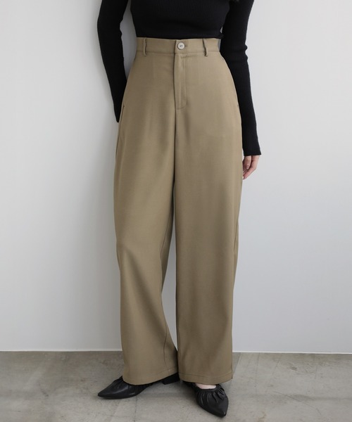 nouvellemoi(ヌーベルモイ)の「ソフトカーブパンツ(その他パンツ・レディース・アイボリー/ブラック/ブラウン系その他/グレー・S/M/L)」の4枚目の写真