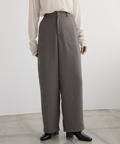 nouvellemoi(ヌーベルモイ)の「ソフトカーブパンツ(その他パンツ・レディース・アイボリー/ブラック/ブラウン系その他/グレー・S/M/L)」の3枚目の写真