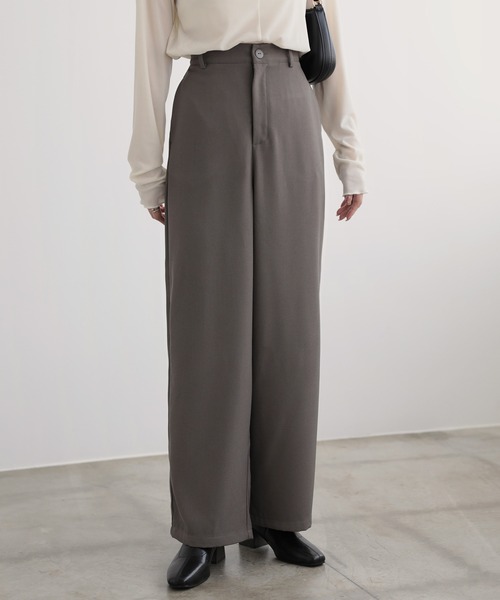 nouvellemoi(ヌーベルモイ)の「ソフトカーブパンツ(その他パンツ・レディース・アイボリー/ブラック/ブラウン系その他/グレー・S/M/L)」の5枚目の写真