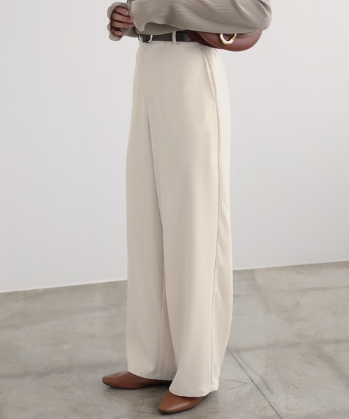 nouvellemoi(ヌーベルモイ)の「ソフトカーブパンツ(その他パンツ・レディース・アイボリー/ブラック/ブラウン系その他/グレー・S/M/L)」の6枚目の写真