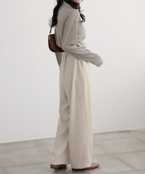 nouvellemoi(ヌーベルモイ)の「ソフトカーブパンツ(その他パンツ・レディース・アイボリー/ブラック/ブラウン系その他/グレー・S/M/L)」の8枚目の写真