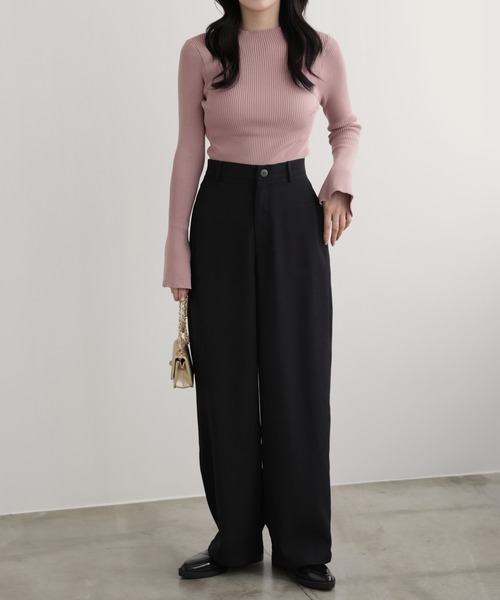 nouvellemoi(ヌーベルモイ)の「ソフトカーブパンツ(その他パンツ・レディース・アイボリー/ブラック/ブラウン系その他/グレー・S/M/L)」の10枚目の写真