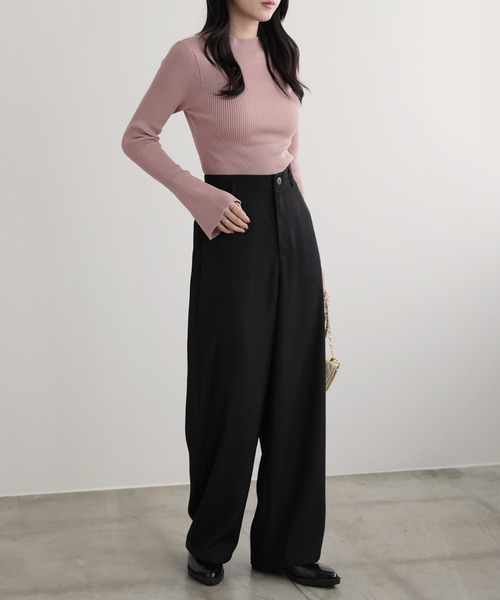 nouvellemoi(ヌーベルモイ)の「ソフトカーブパンツ(その他パンツ・レディース・アイボリー/ブラック/ブラウン系その他/グレー・S/M/L)」の12枚目の写真