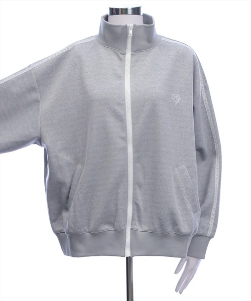 clear（クリア）の「レースサイドライントラックジャケット［大人 カジュアル 着回し力抜群］（その他アウター・レディース・アイボリー/グレー・F）」の16枚目の写真