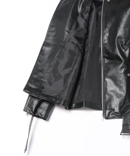 B.I.D.（ビーアイディー）の「《PUライダースジャケット》（ライダースジャケット・メンズ・ブラック・LARGE）」の2枚目の写真