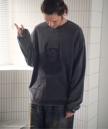 ADAMPATEK/Frankenstein portrait long sleeve/フランケンシュタイン肖像画デザインコラボロンT