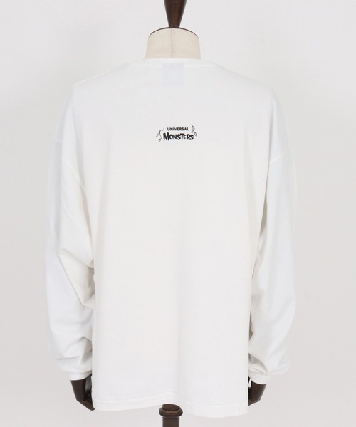 ADAM PATEK(アダムパテック)の「ADAMPATEK/Frankenstein portrait long sleeve/フランケンシュタイン肖像画デザインコラボロンT(Tシャツ/カットソー・メンズ・ホワイト/ブラック・1/2)」の22枚目の写真