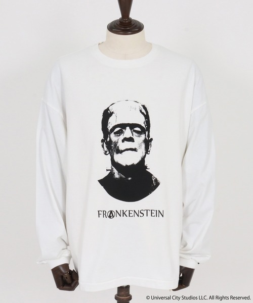 ADAM PATEK(アダムパテック)の「ADAMPATEK/Frankenstein portrait long sleeve/フランケンシュタイン肖像画デザインコラボロンT(Tシャツ/カットソー・メンズ・ホワイト/ブラック・1/2)」の21枚目の写真