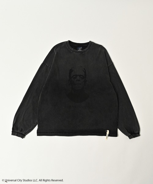 ADAM PATEK(アダムパテック)の「ADAMPATEK/Frankenstein portrait long sleeve/フランケンシュタイン肖像画デザインコラボロンT(Tシャツ/カットソー・メンズ・ホワイト/ブラック・1/2)」の11枚目の写真