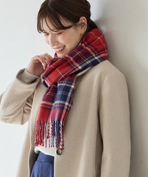 Honeys（ハニーズ）の「【シアバター加工・抗菌防臭・吸湿発熱】チェック柄マフラー（マフラー）」