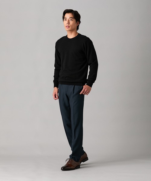 nissen（ニッセン）の「タテヨコストレッチワンタックスラックス【大きいサイズ有】（スラックス・メンズ・ネイビー/ブラック・140/120/88/85/79/94/105/82/76/130/115/97/91/110/100）」の4枚目の写真