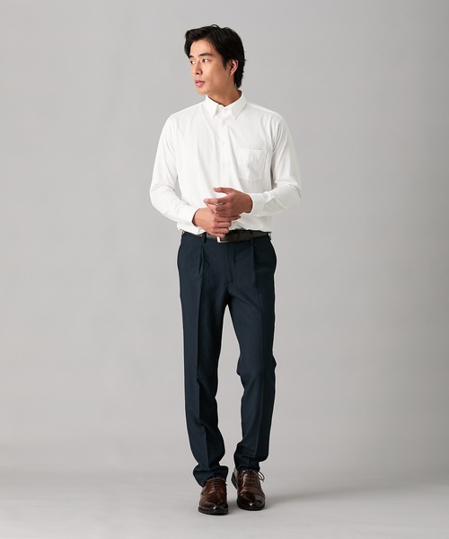 nissen（ニッセン）の「タテヨコストレッチワンタックスラックス【大きいサイズ有】（スラックス・メンズ・ネイビー/ブラック・140/120/88/85/79/94/105/82/76/130/115/97/91/110/100）」の6枚目の写真
