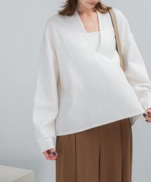 URBAN RESEARCH ROSSO WOMEN | Vネックジョーゼットプルオーバー(Tシャツ/カットソー)