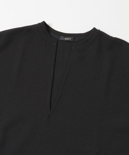 URBAN RESEARCH ROSSO WOMEN（アーバンリサーチ　ロッソ）の「Vネックジョーゼットプルオーバー（Tシャツ/カットソー・レディース・ブラック/オフホワイト・FREE）」の13枚目の写真