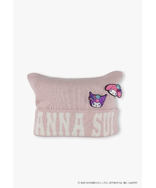 マイメロディ&クロミ 刺繍ブローチ付きネコ耳ニットワッチ（ニット