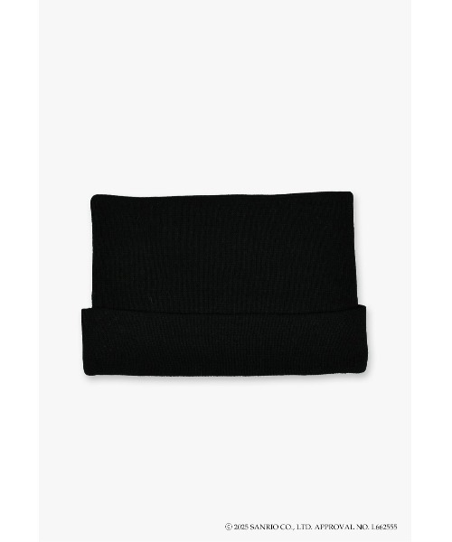 ANNA SUI（アナスイ）の「マイメロディ&クロミ 刺繍ブローチ付きネコ耳ニットワッチ（ニットキャップ/ビーニー・レディース・パープル/ピンク/オフホワイト/ブラック・FREE）」の10枚目の写真