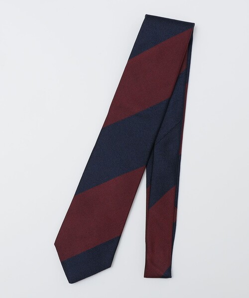 SHIPS（シップス）の「SHIPS: シルク バスケット ワイド ストライプ ネクタイ（ネクタイ・メンズ・ライトブラウン/ワイン/ネイビー・1）」の6枚目の写真