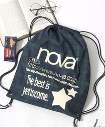 Salong hameu（サロン ハミュー）の「トレンド柄 ロゴプリント ナップサック/無地ブラック カモフラ 迷彩 ヒョウ柄 レオパード チェック/ユニセックス（バックパック/リュック）」