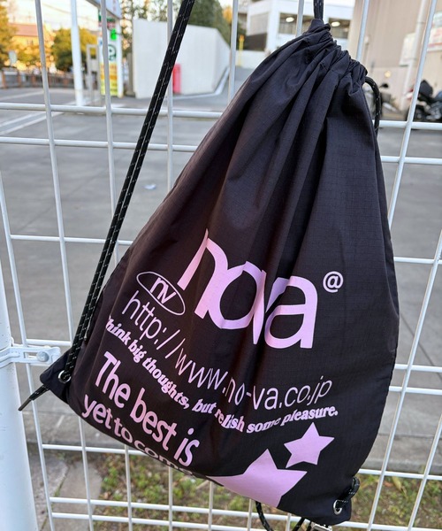 セール】トレンド柄 ロゴプリント ナップサック/無地ブラック カモフラ