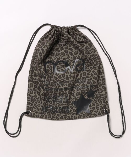 セール】トレンド柄 ロゴプリント ナップサック/無地ブラック カモフラ