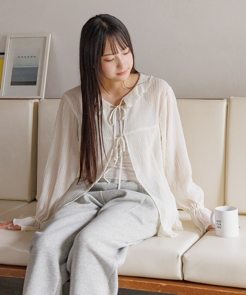 GLOBAL WORK（グローバルワーク）の「2SETインナー＊プリーツブラウス/AND YUA ANY/591420（シャツ/ブラウス・キッズ・クリーム・SMALL/MEDIUM）」の20枚目の写真