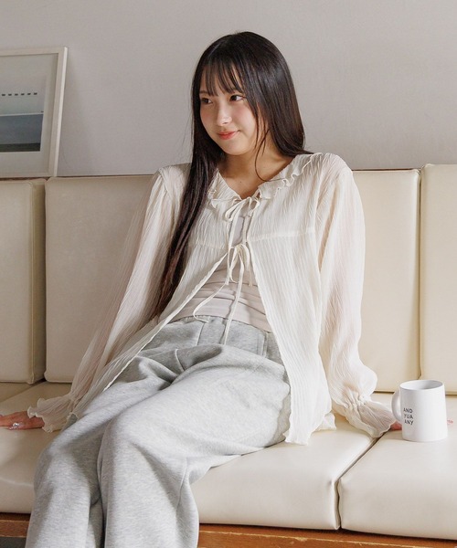 GLOBAL WORK（グローバルワーク）の「2SETインナー＊プリーツブラウス/AND YUA ANY/591420（シャツ/ブラウス・キッズ・クリーム・SMALL/MEDIUM）」の18枚目の写真