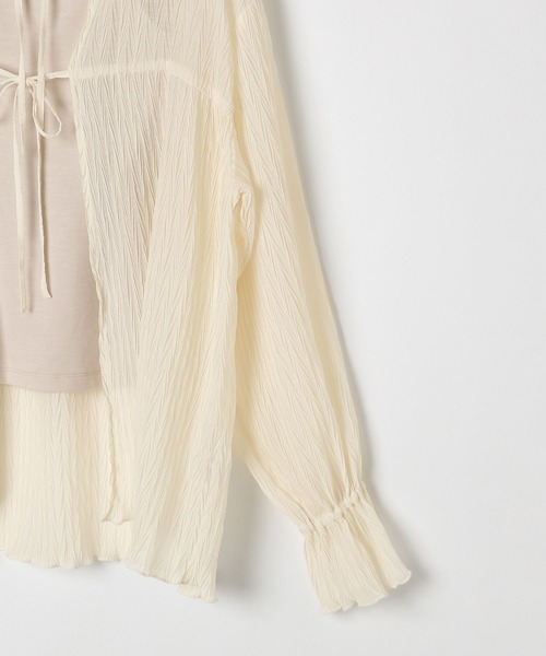 GLOBAL WORK（グローバルワーク）の「2SETインナー＊プリーツブラウス/AND YUA ANY/591420（シャツ/ブラウス・キッズ・クリーム・SMALL/MEDIUM）」の5枚目の写真