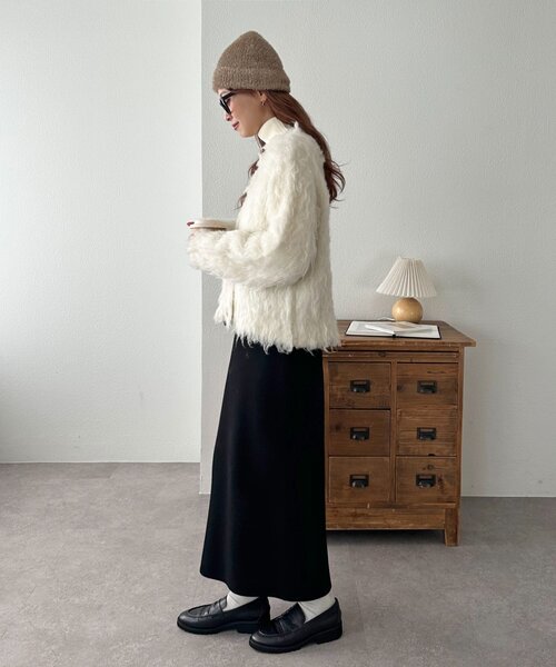 DISCOAT（ディスコート）の「ラメシャギービーニー（ニットキャップ/ビーニー・レディース・ベージュ/ブラック・FREE）」の20枚目の写真