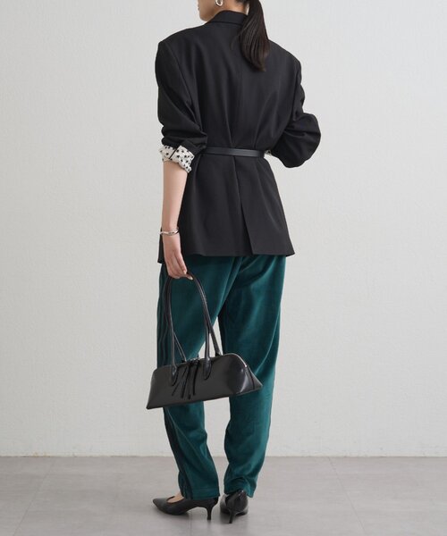 LOUNGEDRESS(ラウンジドレス)の「adidas ベロアトラックパンツ(その他パンツ・レディース・グリーン/ネイビー・SMALL)」の7枚目の写真