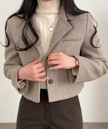 emi+（エミプラス）の「ショート丈テーラードジャケット（テーラードジャケット）」