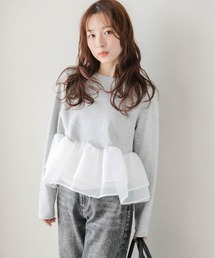 SUGAR BISKET | シアーフリルドッキングトップス(Tシャツ/カットソー)