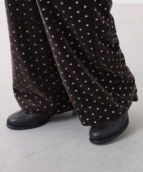 COLLAGE GALLARDAGALANTE（コラージュガリャルダガランテ）の「グリッタードットベロアキャミセットアップ（セットアップ・レディース・ブラック/ブラウン・FREE）」の19枚目の写真