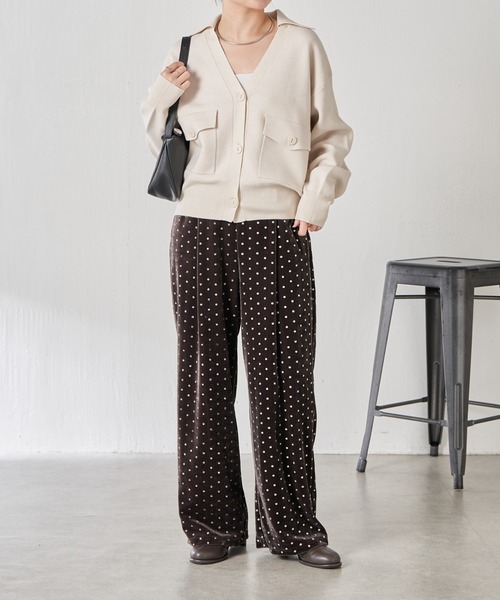 COLLAGE GALLARDAGALANTE（コラージュガリャルダガランテ）の「グリッタードットベロアキャミセットアップ（セットアップ・レディース・ブラック/ブラウン・FREE）」の20枚目の写真