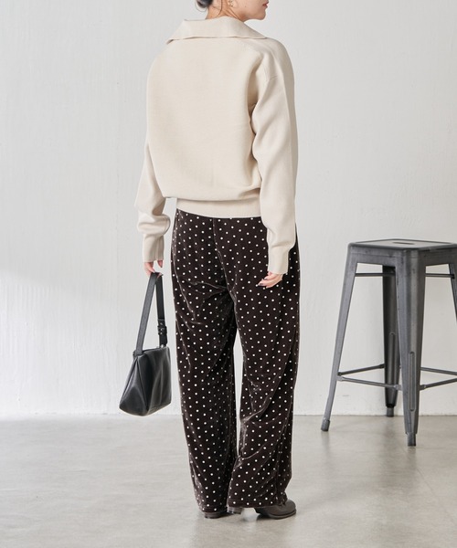 COLLAGE GALLARDAGALANTE（コラージュガリャルダガランテ）の「グリッタードットベロアキャミセットアップ（セットアップ・レディース・ブラック/ブラウン・FREE）」の22枚目の写真