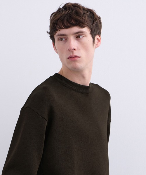 UNITED TOKYO（ユナイテッドトウキョウ）の「【春先も大活躍】アウトラスト メリノウール クルーネックニット　 温度調整素材｜ストレッチ｜イージーケア|冬服|インナー｜ウールニット｜ロングシーズン（ニット/セーター・メンズ・モカ/ライトグレー/ブラック/オリーブ/オフホワイト・1/2/3）」の20枚目の写真