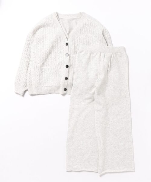 L LABEL(エルラベル)の「ニットカーデ&ジレ&パンツ3点セットアップ(セットアップ・レディース・ブラウン/ライトグレー/ホワイト/ダークグレー・FREE)」の16枚目の写真