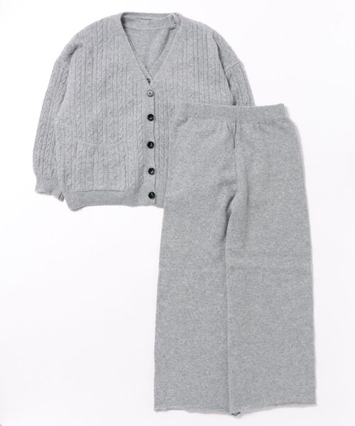 L LABEL(エルラベル)の「ニットカーデ&ジレ&パンツ3点セットアップ(セットアップ・レディース・ブラウン/ライトグレー/ホワイト/ダークグレー・FREE)」の13枚目の写真