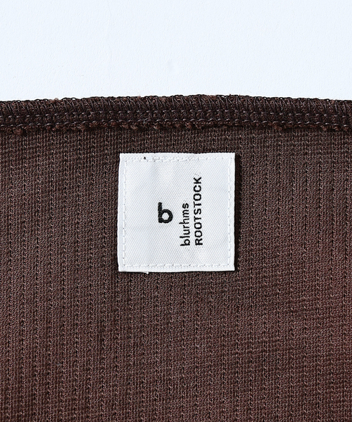 blurhms（ブラームス）の「blurhms ROOTSTOCK / ブラームスルーツストック 別注 ラフ ＆ スムース サーマル（Tシャツ/カットソー・メンズ・ブラック/ホワイト系その他/ブラウン・2/3）」の6枚目の写真