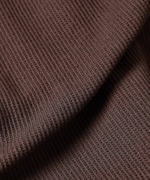 blurhms（ブラームス）の「blurhms ROOTSTOCK / ブラームスルーツストック 別注 ラフ ＆ スムース サーマル（Tシャツ/カットソー・メンズ・ブラック/ホワイト系その他/ブラウン・2/3）」の8枚目の写真