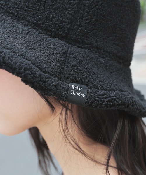 Honeys（ハニーズ）の「２ｗａｙムートン風ハット（ハット・レディース・アイボリー/ブラック/キャメル・FREE）」の7枚目の写真