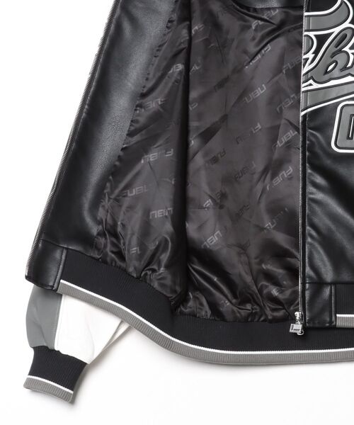セール】【FUBU/フブ】 Faux Leather Game Jacket / フォウ レザー