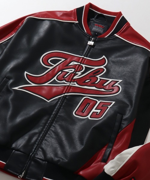 セール】【FUBU/フブ】 Faux Leather Game Jacket / フォウ レザー