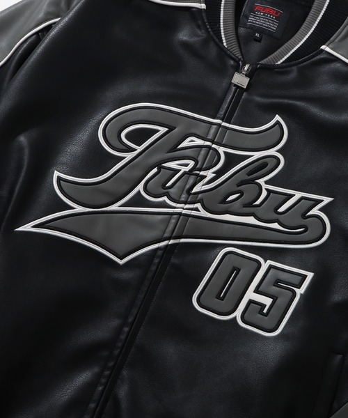 セール】【FUBU/フブ】 Faux Leather Game Jacket / フォウ レザー