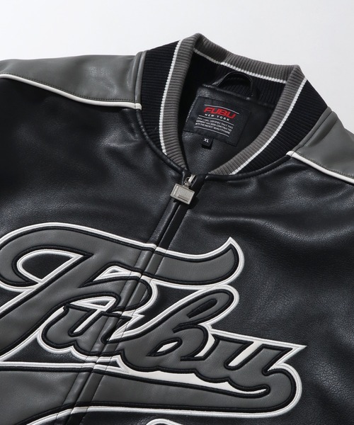 セール】【FUBU/フブ】 Faux Leather Game Jacket / フォウ レザー