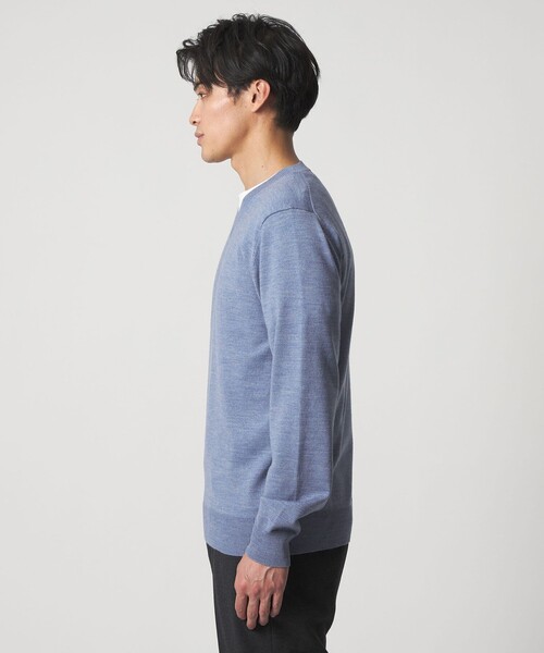 A DAY IN THE LIFE UNITED ARROWS(アデイインザライフユナイテッドアローズ)の「ハイゲージ プレーティング テンジク Vネックニット<A DAY IN THE LIFE>(ニット/セーター・メンズ・グレー系/ターコイズブルー系/ネイビー・L/S/M)」の8枚目の写真