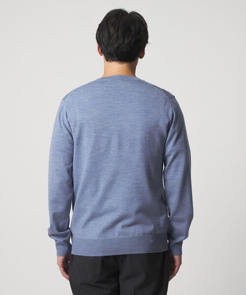 A DAY IN THE LIFE UNITED ARROWS(アデイインザライフユナイテッドアローズ)の「ハイゲージ プレーティング テンジク Vネックニット<A DAY IN THE LIFE>(ニット/セーター・メンズ・グレー系/ターコイズブルー系/ネイビー・L/S/M)」の9枚目の写真