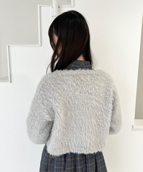 F i.n.t（フィント）の「ポワルフェザーニットボレロ/fint フィント（カーディガン/ボレロ・レディース・ライトグレー/アイボリー/ピンクベージュ・FREE）」の15枚目の写真