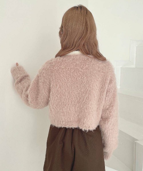 F i.n.t（フィント）の「ポワルフェザーニットボレロ/fint フィント（カーディガン/ボレロ・レディース・ライトグレー/アイボリー/ピンクベージュ・FREE）」の19枚目の写真