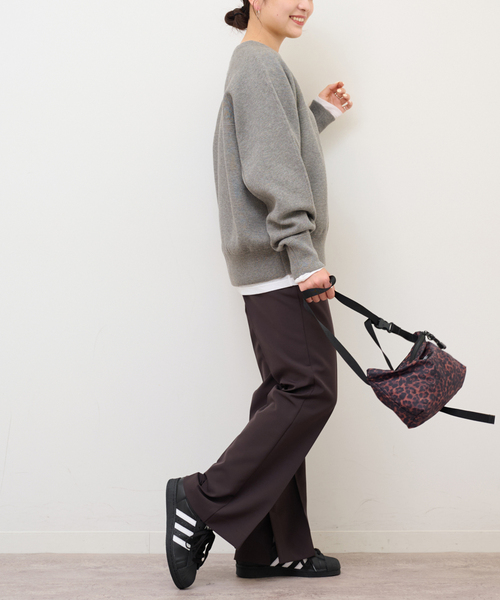 JOURNAL STANDARD relume(ジャーナルスタンダード レリューム)の「スウェットライクドルマンプルオーバー(ニット/セーター・レディース・ピンク/グレー/ネイビー・FREE)」の9枚目の写真