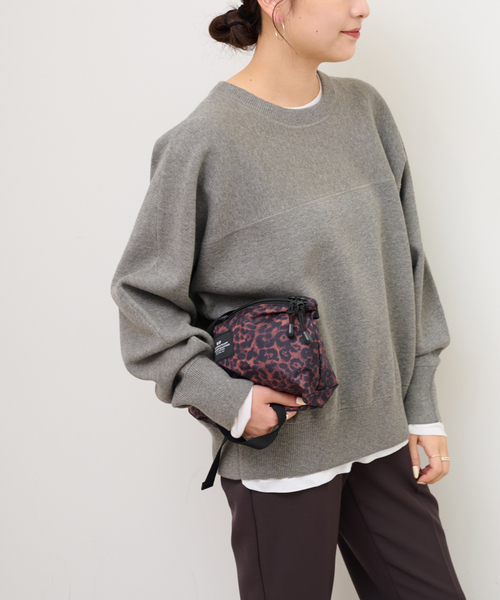 JOURNAL STANDARD relume(ジャーナルスタンダード レリューム)の「スウェットライクドルマンプルオーバー(ニット/セーター・レディース・ピンク/グレー/ネイビー・FREE)」の13枚目の写真